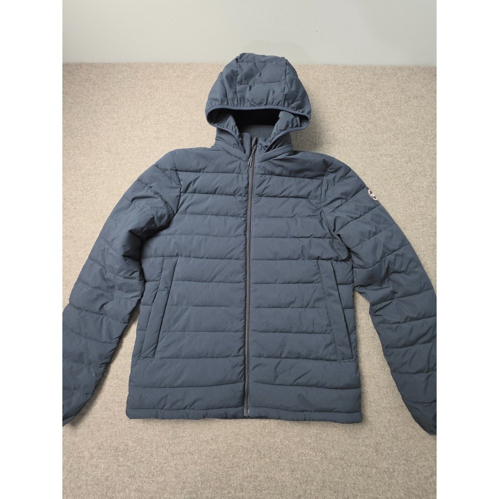 Abercrombie & Fitch Puffer Jacket Men Medium Blue Lightweight Windproof Full Zip